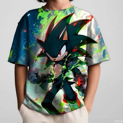 Kids' Anime Superhero T-Shirt - Casual Summer Apparel