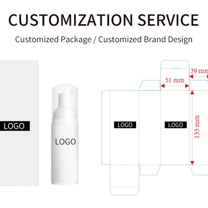 ICONSIGN 60ml Lash Shampoo Brush Kit Professional Lash Foam Cleanser Pump Design No Stimulation Eyelash Mousse Lash Glue Remover