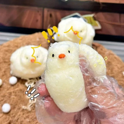 Cute Squishy Yellow Chick Fidget Toy Soft Lovely Hen Squeeze Toys Cute Fast Rebound Decompression Toy Birthday Anti-stress Gift