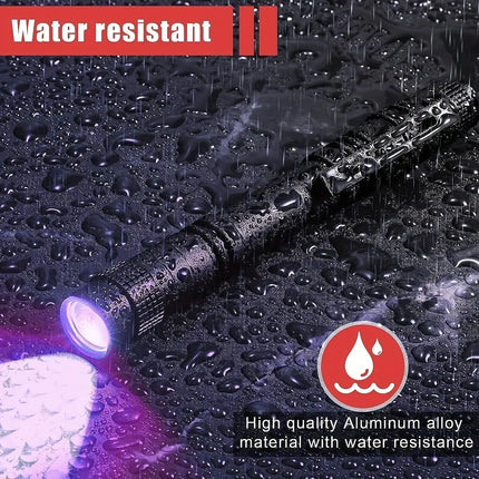 395nm UV Pen FLaslight,Blacklight Flashlight w/ Clip Portable Detector for Hotel/Pet Urine/Bed Bugs/Camping(AAA Battery Powered)