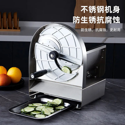 Commercial Potato Chip Slicer, Manual & Electric Ultra-Thin Slicing Machine, Fully Automatic Fruit Lemon Cutter