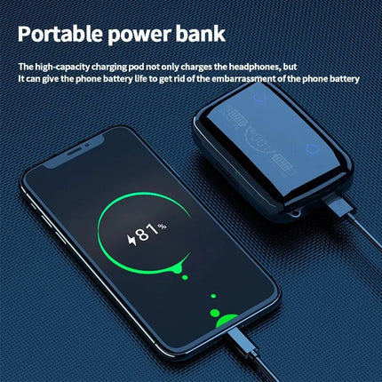 M19 Bluetooth Headset Wireless Tws Gaming Support Noise-cancelling Touch In-ear Mini Emergency Power Bank Headset Earphones