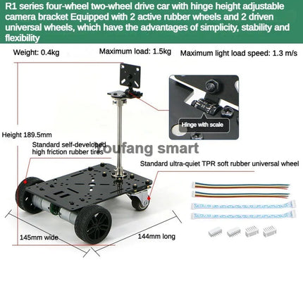 3WD 4WD Car Chassis with Camera Bracket Caster Wheel Encoder Motor Robot Car For Arduino Raspberry Pi Programmable Robot DIY Kit