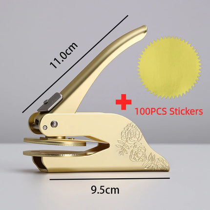 Custom Stamps Personalized Embosser Stamp Logo Customized Wedding Library Book Private Party Invitation Brass Embossing Seal DIY