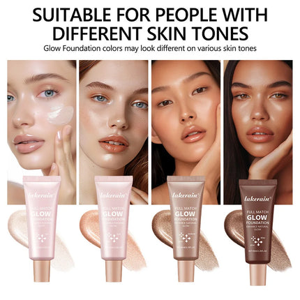 Glowing Foundation Natural Glow Enhancer Moisturizing Lightweight Base Multi-purpose Highlighter Liquid Foundation Cosmetics