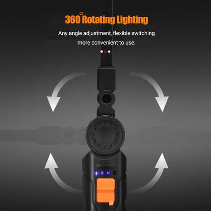 Multifunctional Folding Work Light Portable Rechargeable Flashlight Hook Magnetic Camping Light Outdoor Car Repair Emergency