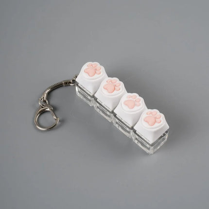 Silicone Soft Cat Claws Keychain Key Ring Pendant Mobile Phone Backpack Pendant Desktop Accessories Decompression Press Tools