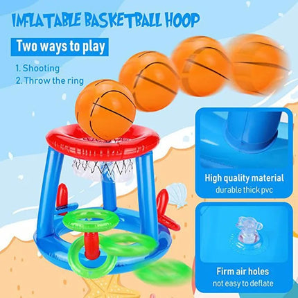 Inflatable toys Swimming Pool Beach accessories Inflatable Ring Throwing Ferrule Game Set Floating Toys Beach Fun Summer Water