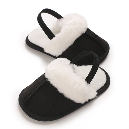 Newborn to 18 Months Children's Woolen Cotton Slippers Soft Soled Warm Baby Casual Shoes Cozy Footwear for Infants