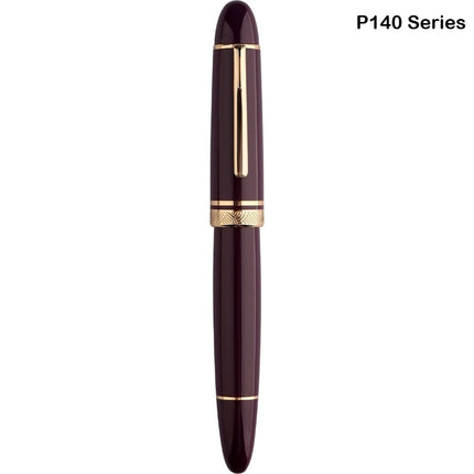 MAJOHN P140 Transparent Fountain Pen Sun Nib Metal Copper Piston Light Resin Body PK X159 9019 Stationery School Supplies