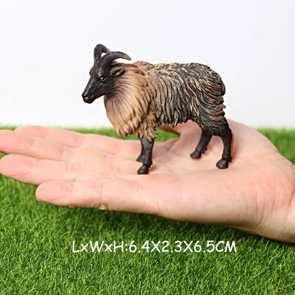 Realistic Farm Animal Shropshires Merino Sheep Goat Argali Antelope Gazella Waterbuck Model Figures Birthday Christmas Toys Gift