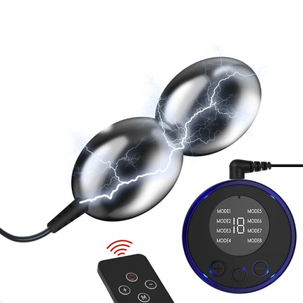 New Bipolar Electric Shock Anal Plug Vestibular Male and Female Metal Anal Plug SM Remote Electric Shock Stimulator Sex Toys 18+