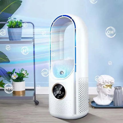 Bladeless Fan Portable Air Conditioner Led Display Desktop Fanless Blade Cooler Cooling Fan Tower Air Cooler For Office Bedroom