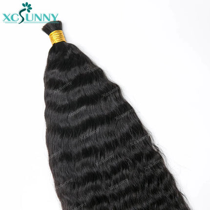 Wet And Wavy Human Hair Bundles Bulk Braiding Bulk Human Hair For Boho Braids No Weft Bulk Human Hair Extensions Wholesale
