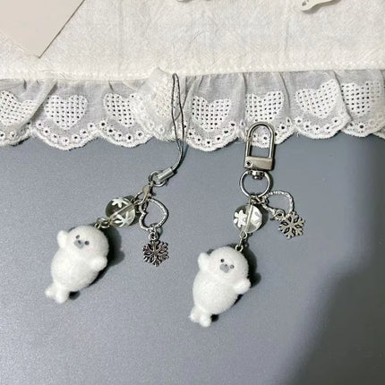 Cute 3D Night Light Sea Lion Seal Keychain Charm Pack Accessories Fish shaped Keychain Pendant Couple Friend Gift