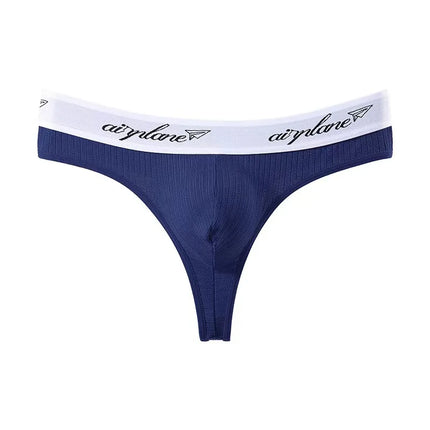 3PCSports Solid Men Thong Male Cotton Breathable G-String Seamless No Trace Sports Panties Sexy T-back Exotic Lingerie Plus Size