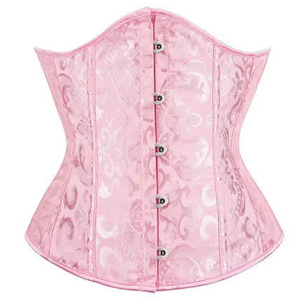 Women Corsets Bustiers Sexy Jacquard Underbust Corset Plastic Bones Korset Basques Shaper Elegant Waist Bustier Top