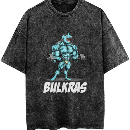 Pokemon Squirtle Squirtbro Gym Parody T Shirt Men 2026 Summer Vintage Acid Wash Oversized Tee Anime Streetwear