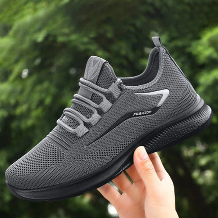Men Casual Sport Shoes Breathable Lightweight Sneakers Outdoor Mesh Black Running Shoes Athletic Jogging Tenis Walking Shoes