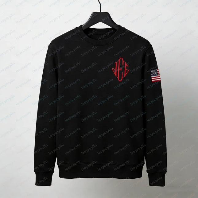 Jeffrey Epstein Iee US Sleeve Autumn and Winter Sweatshirt Monogram Crewneck Embroidered Long Sleeve Funny Sweatshirt Men's Gift