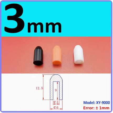 White/Black Silicone Rubber Round Caps Protection Gasket Dust Seal End Cover Caps For Pipe Bolt Furniture 3mm-78.5mm