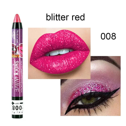 36 Color Eye Shadow Pen Waterproof 2 In 1 Not Smudge Eye Shadow Stick Lip Makeup Pen Glitter Shimmer Long-lasting Eye Shadow Pen