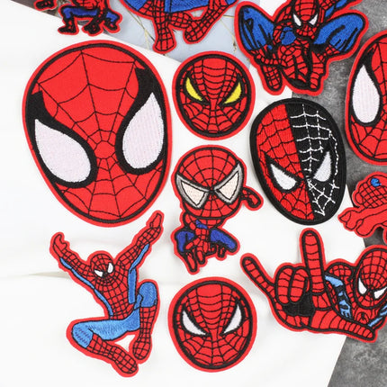 15pcs Spiderman embroidery Patch DIY Clothes Stickers Sew on Embroidery Patches Applique Iron on Clothing Pants Decor Sewing