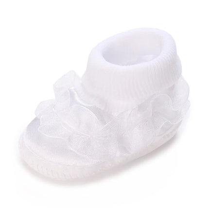 Multiple Options Newborn Baby First Baptist Shoe: Newborn Boy and Girl White Baptist Shoes Soft Sole Walking Shoes Size-9CM-10CM