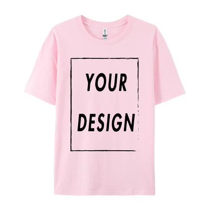 180g Custom Women Men Customised Printed 100% Cotton Short Sleeve Your Logo Photo Brand Text Tee Personalize Graphic Clothing