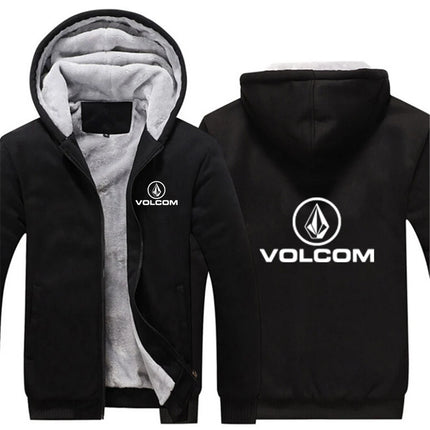 2025 New Thicken Warm Jacket Autumn And Winter VOLCOM Print Man's Cotton Lining Comfortable Coat Popular Hoodies