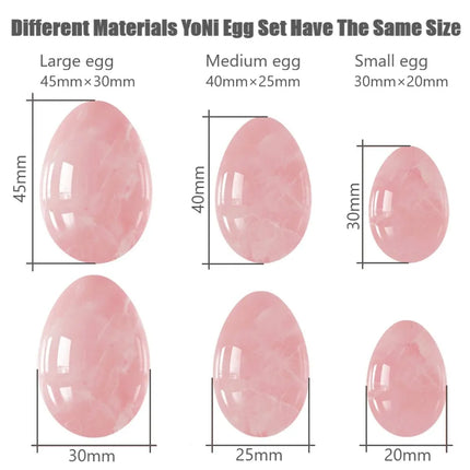 Wholesale Multiple Materials Jade Yoni Egg Women Kegel Exerciser Vaginal Muscles Tightening Ball Crystal Rose Quartz Eggs
