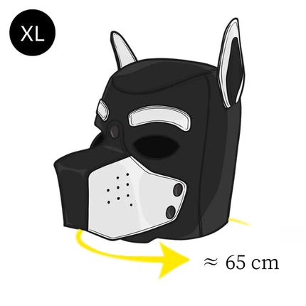 Sexy Charm Puppy Play Cosplay Mask Kit with Vibrant Full Head Ears Dog Hood for Couple BDSM Bondage Halloween Adult Sex Toys