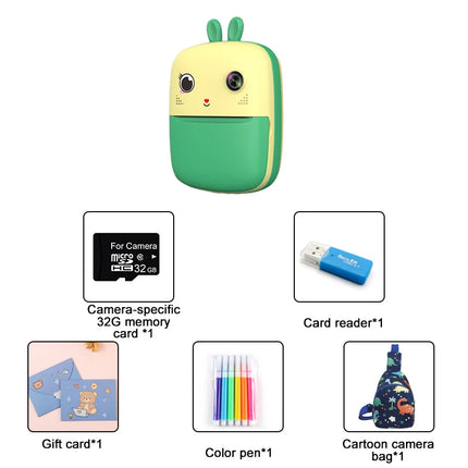Children's Toys Instant Print Digital Camera Kids Paper Shoot Photo 1080p HD Video Cameras For Gifts Boys Birthday Girls Outdoor