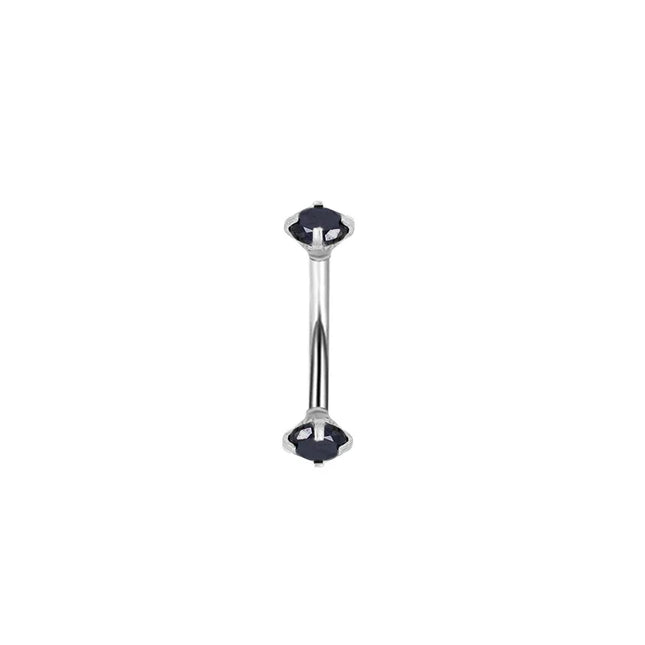 Fashionable Girl 1PC Stainless Steel Minimalist Basic Style Daily Black Devil Hot Girl Eyebrow Stud Piercing Accessory Jewelry