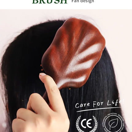 Detangling Hair Brush Women Custom Name Sandalwood HairBrush Wide Tooth Paddle Hairbrush Wood Comb for Hair Massage Scalp Brush