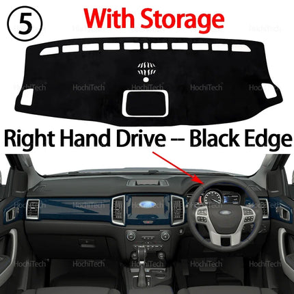 For Ford Everest Ranger P375 2015-2022 Car Dashboard Cover Dash Mat Sun Shade Non-slip Pad Interior Accessories
