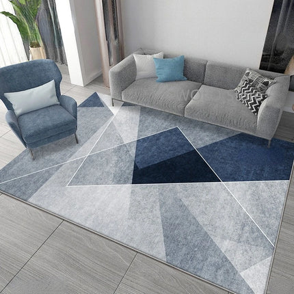 Nordic Marble Geometry Carpets for Living Room Light Luxury Large Area Home Decor Rugs Bedroom Non-slip Soft Floor Mats Washable