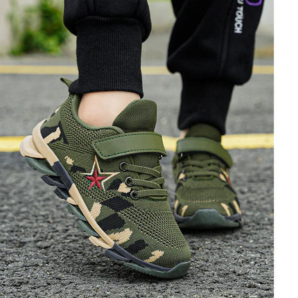 New Children Sneakers for Boys Mesh Breathable Running Sports Shoes Fashion Leisure Trainers Kids Walking Size 29-39