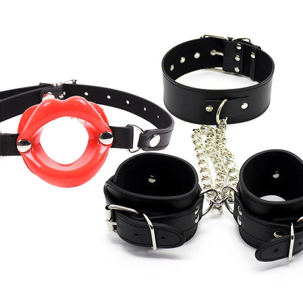 Exotic Accessories Hand Ankle Slave Collar Binding Adult Games Role Play Dildo Handle Spanking Whip Bondage Handcuffs Sexy Shop