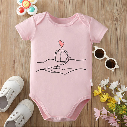 I Love My Family 100% Cotton Bodysuit Soft Baby Cloths Best Gift for Baby Onesie Jumpsuit for 0 To 12 Months Cute Newborn