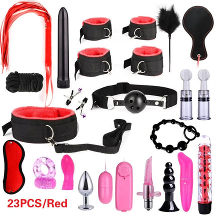 Leather BDSM Kit Handcuffs Sex Toys Games For Couples Body Harness Cuffs Bondage Straps Erotic Adult Sex Toys for Party Sexy
