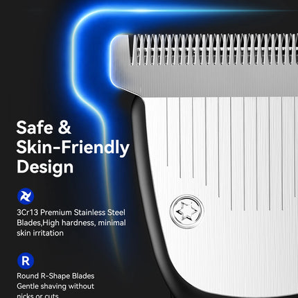 Kensen S38 Electric Hair Trimmer for Men 6 in 1 Body Hair Shaver Nose Beard Trimmer IPX6 Waterproof Hair Cutting Machine Barber