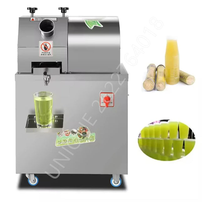 Commercial Stainless Steel Sugarcane Juice Squeezer Automatic Electric Sugar-Cane Press Juice Machine 220v