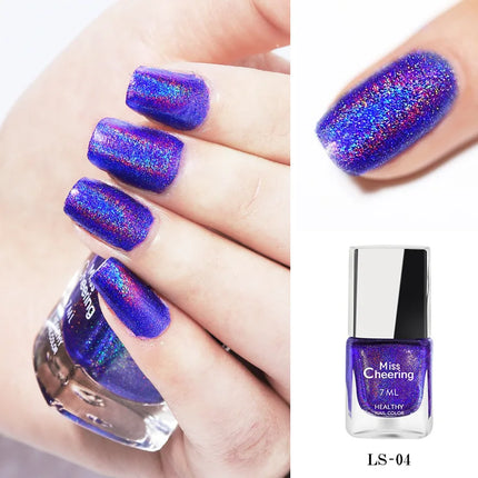 Misscheering 7ml Nail Gel Polish Glitter Laser Nail Polish Colorful Sparkling Sequins Soak Off  Varnish Nail Art Decoration
