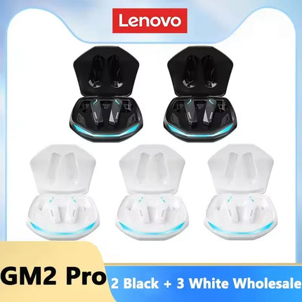 Lenovo GM2 Pro Earphone Bluetooth 5.3 Headphones with Mic 9D Stereo Pro 6 Lenovo Earbuds Dual Modes Music Game Wireless Headset