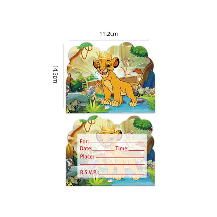Lion King Simba Disposable Party Tableware Set Paper Plates Cups Napkins Optional Tablecloth Jungle Kids Birthday Party Supplies