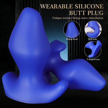Wearable Anti Drop Anal Plug Dilator Prostate Massage Big Butt Anal Training Wear Anal Butt Plug For Women Men Adult Sex Toys