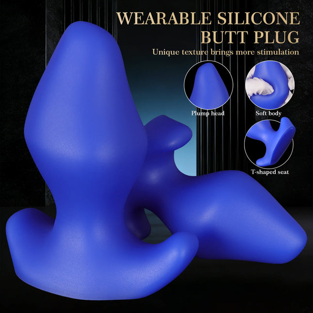 Wearable Anti-Drop Anal Plug Dilator Prostate Massage Big Butt Anal Training Wear Anal Butt Plug For Women Men Adult Sex Toys