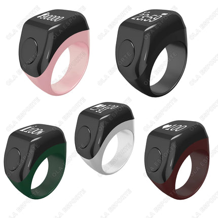 Qibla Smart Tasbih Tally Digital Counter for Muslims Tasbeeh Zikr Ring 5 Prayer Time Vibration Reminder Subhah Masbahah Misbaha
