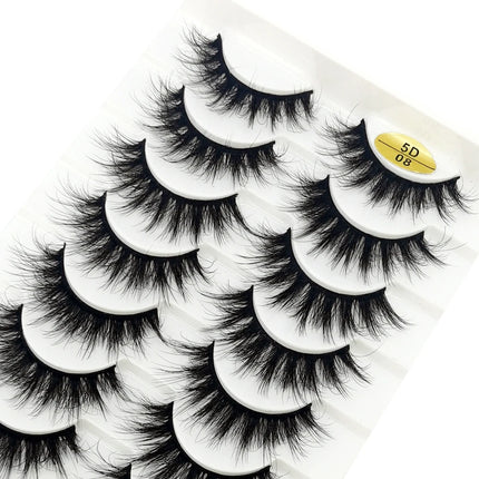 10 Pairs Mink Fake Eyelashes Faux 3D Natural Long False Eyelashes 3d Mink Lashes Soft Fluffy Lashes Extension Makeup Kit Cilios